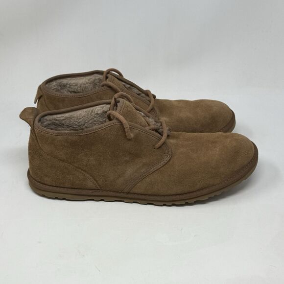 UGG Maksim Chukka Ankle Boots Mens 12 Brown Suede Shearling Lined Preppy 1126879 - Picture 3 of 16